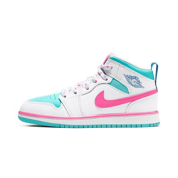 Jordan Air Jordan 1 Mid White Pink Green Soar