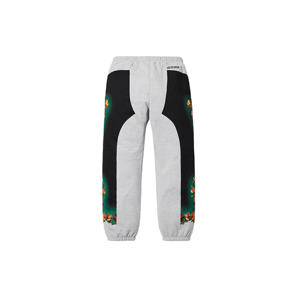 Supreme SS19 x Jean Paul Gaultier Floral Print Sweatpant Grey