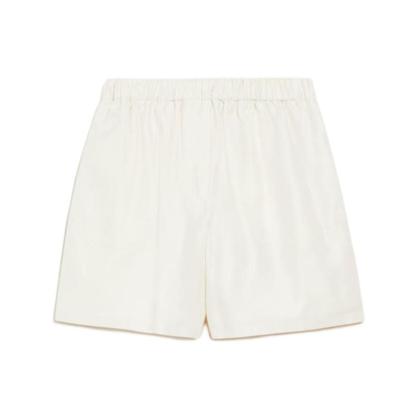 MaxMara Piadena Cotton Shorts With Monogram Embroidery