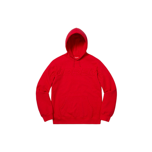 Supreme SS19 Set In Logo Hooded Sweatshirt Red Logo