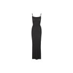 SKIMS SOFT LOUNGE LONG SLIP DRESS ONYX/