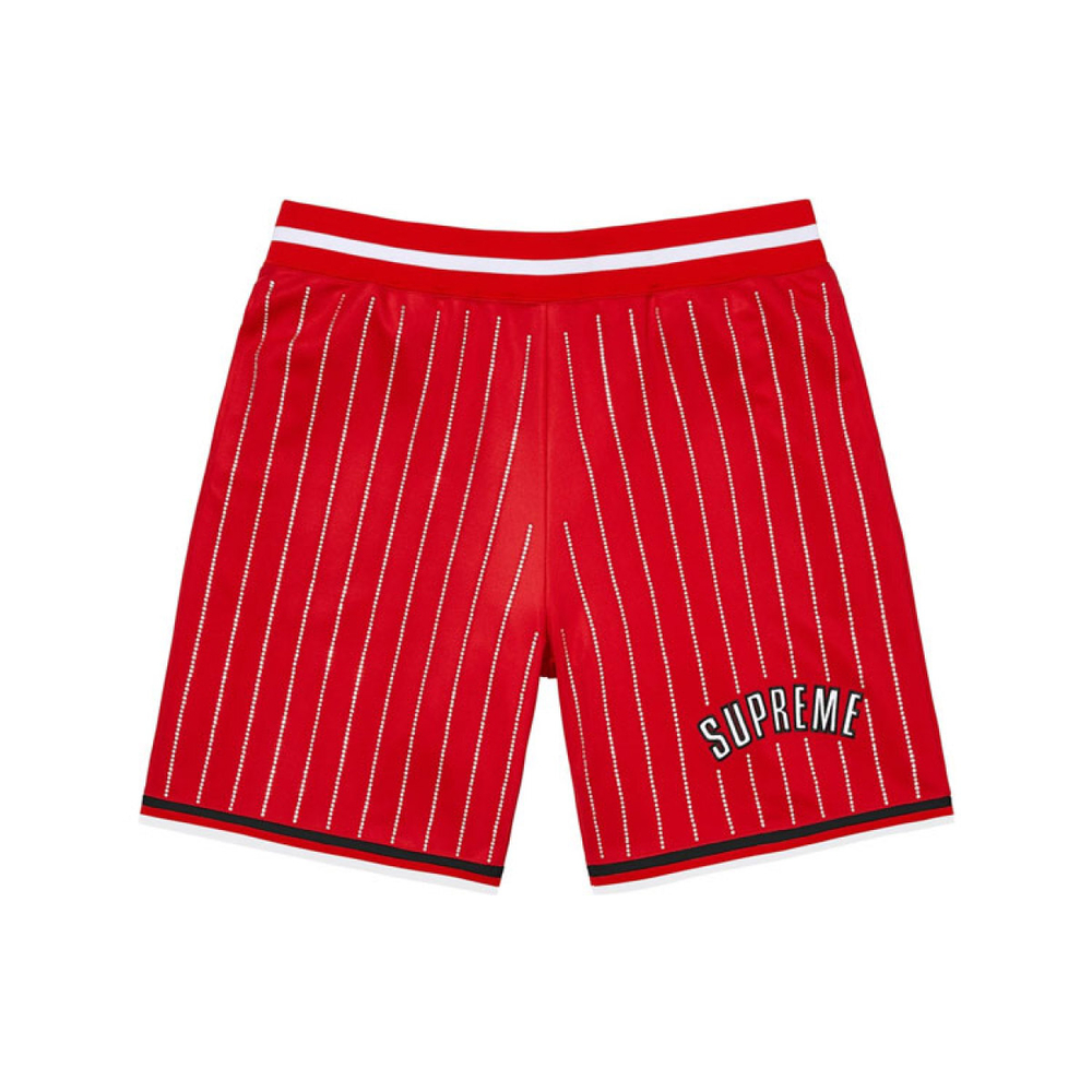 Supreme SS22 Week 16 Rhinestone Stripe Basketball Short