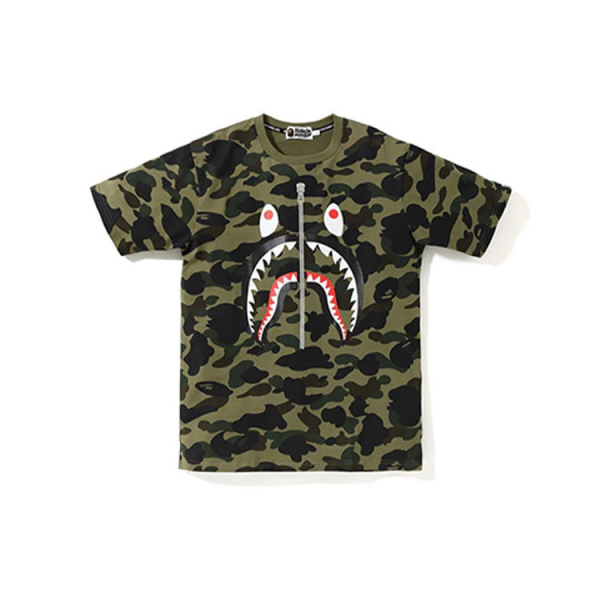 A BATHING APE Bape BAPE 1ST Camo Shark Tee PONR T