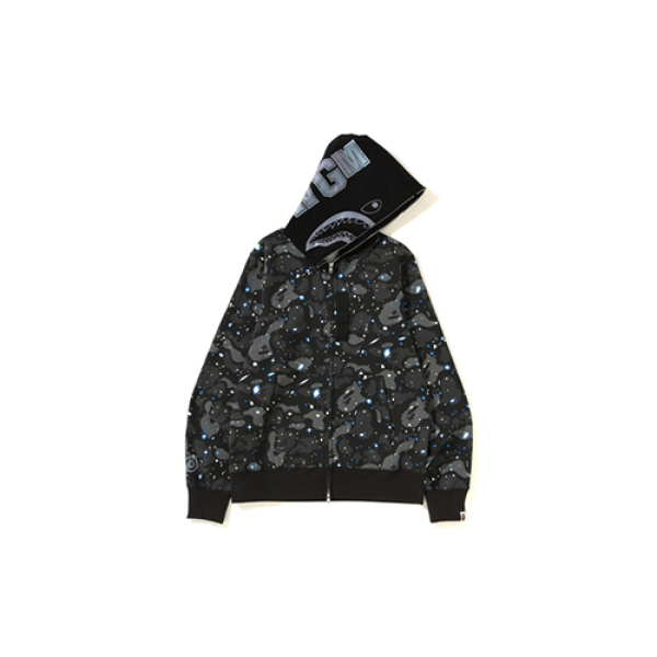 A BATHING APE Space Camo Shark Full Zip Hoodie 19