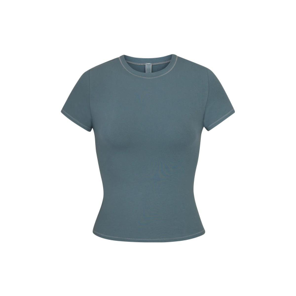 SKIMS COTTON JERSEY T-SHIRT T /KYANITE