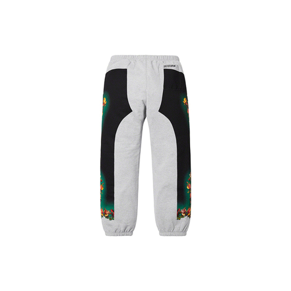 Supreme SS19 x Jean Paul Gaultier Floral Print Sweatpant Grey