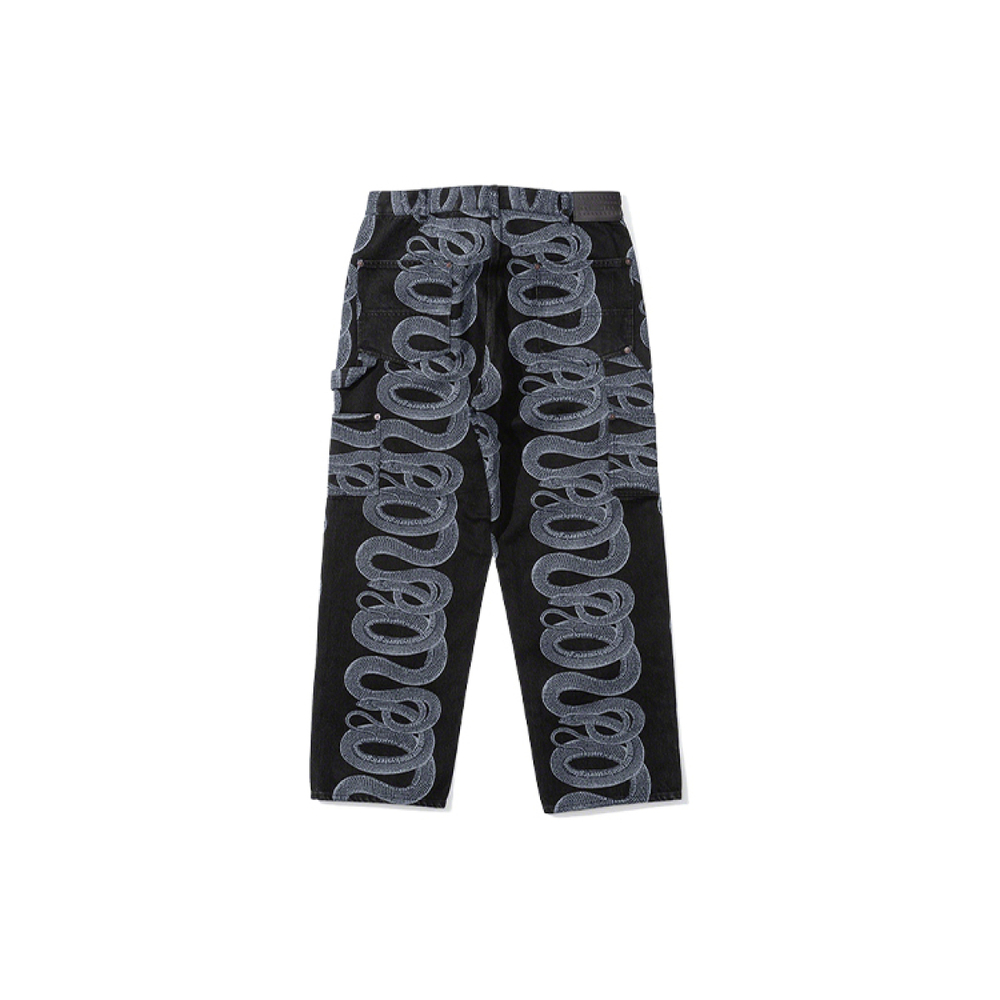 Supreme SS21 Week 4 x HYSTERIC GLAMOUR Snake Double Knee Denim Painter Pant