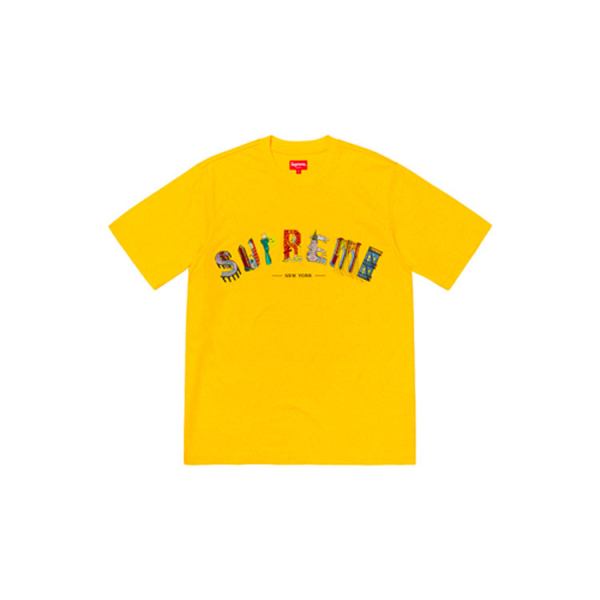 Supreme SS19 City Arc Tee Yellow logo T