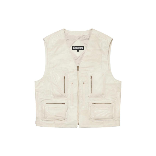 Supreme SS23 Week 4 PATCHWORK LEATHER CARGO VEST V