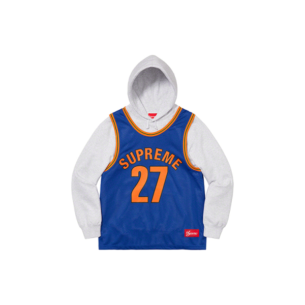 Supreme SS21 Week 6 Basketball Jersey Hooded Sweatshirt