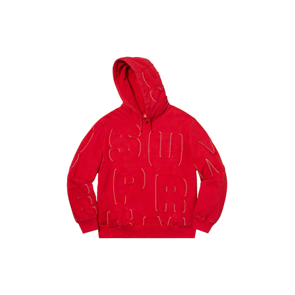 Supreme SS20 Week 6 Cutout Letters Hooded Sweatshirt