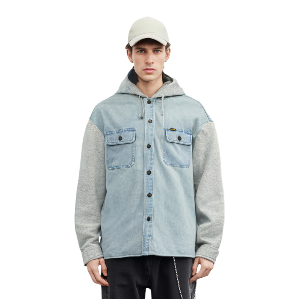 Supreme FW22 Week 12 Fleece Hooded Denim Shirt Logo