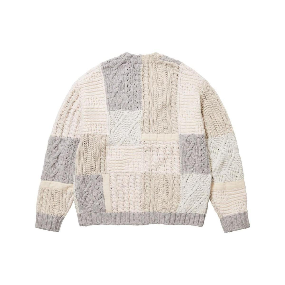 Supreme FW23 WEEK3 PATCHWORK CABLE KNIT CARDIGAN