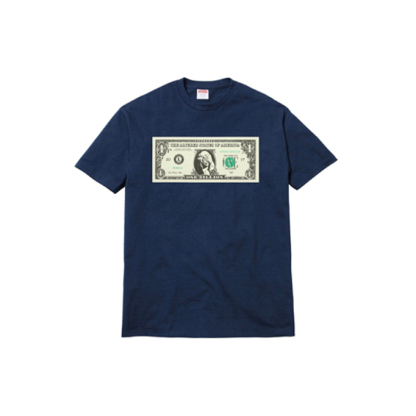 Supreme FW17 Dollar Tee Navy T
