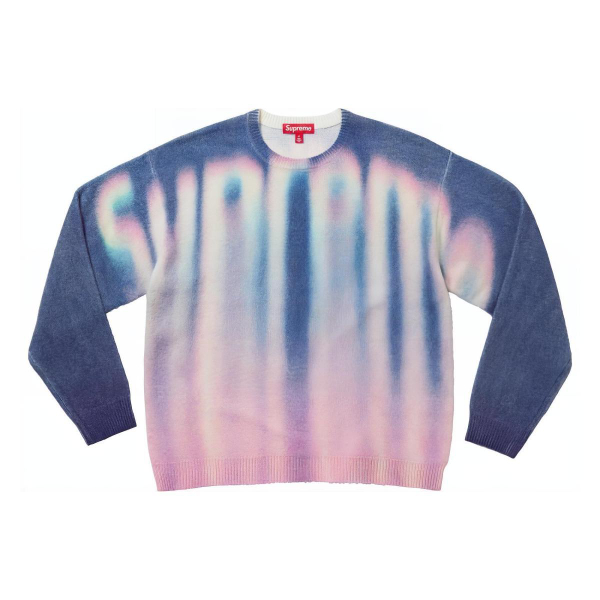Supreme FW23 WEEK1 BLURRED LOGO SWEATER Logo