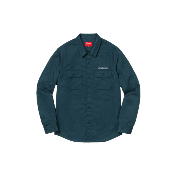 Supreme FW18 Mike Kelley AhhYouth! Work Shirt Navy