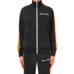 PALM ANGELS Black Rainbow Track Jacket