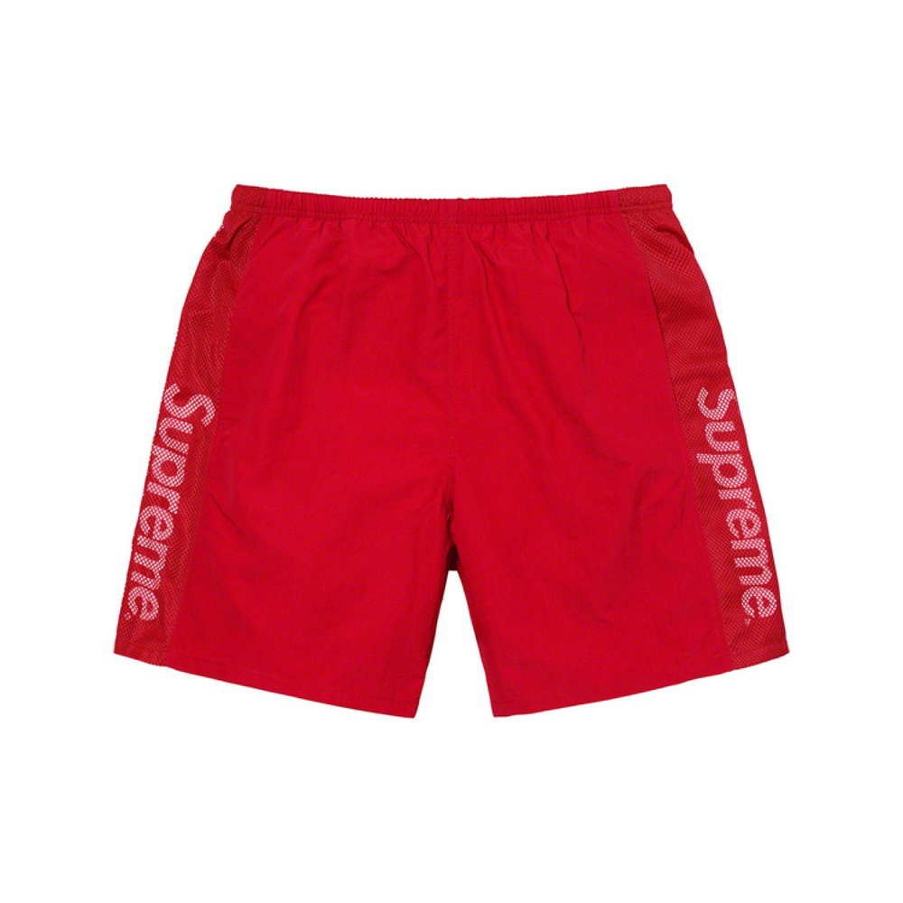 Supreme Week 18 Mesh Panel Water Short Logo