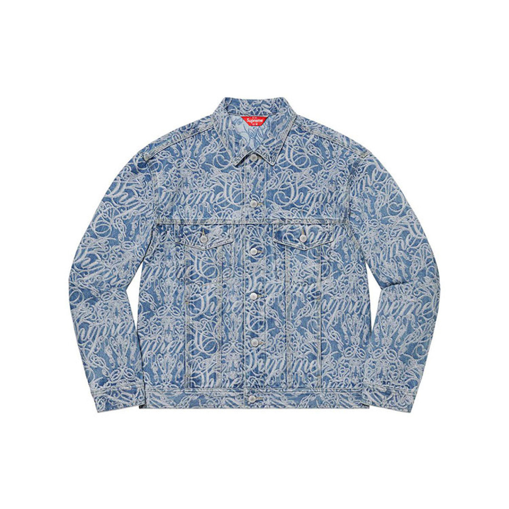Supreme Supreme FW22 Week10 Script Jacquard Denim Trucker Jacket