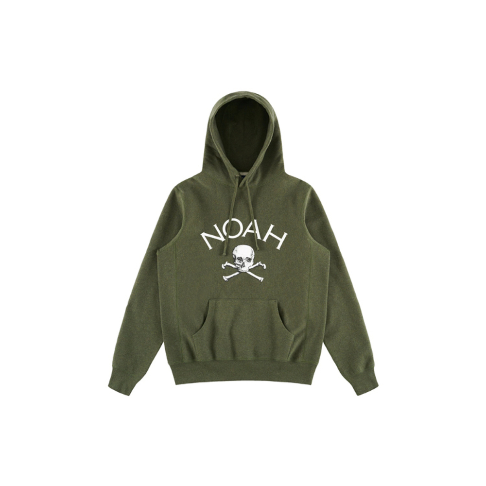 NOAH Nyc Jolly Roger Hoodie Olive Heather
