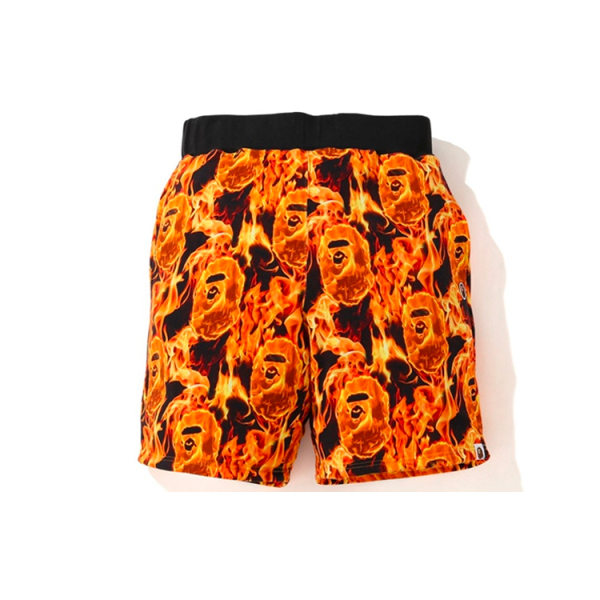 BAPE Flame Wide Sweat Shorts