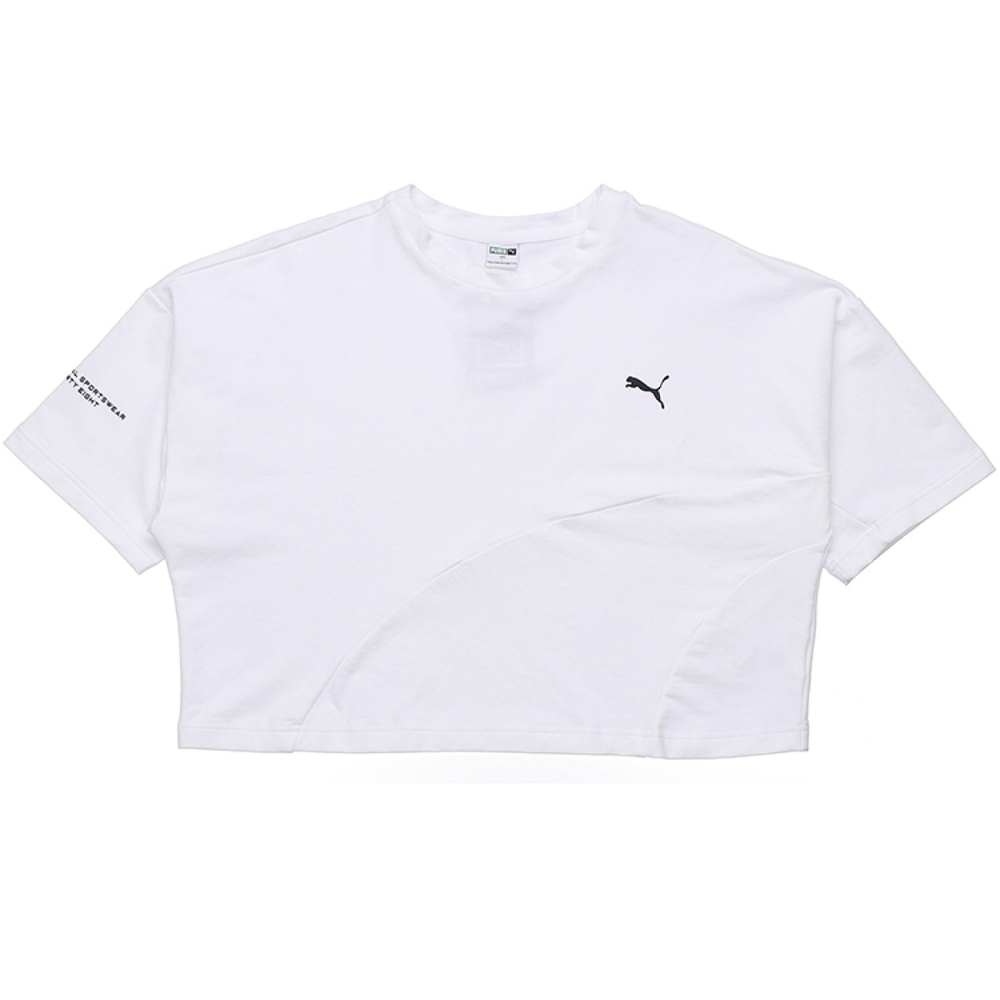 PUMA Evide Form Stripe Crop Tee Logo T