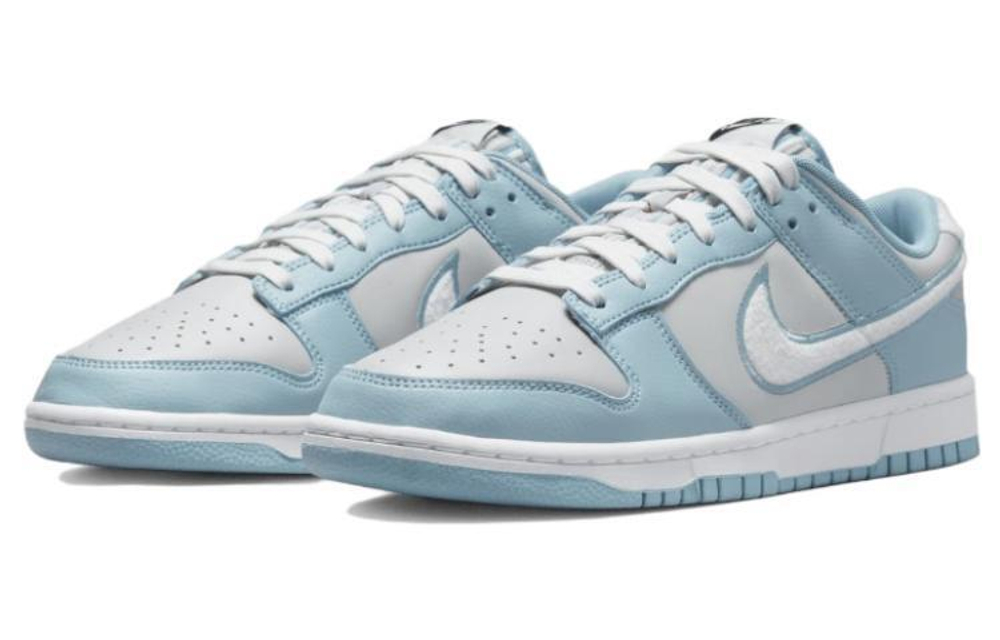 Nike Dunk Low Fashion Leisure Anti-slip Shock Absorption Wear-Resistant Low Panel Shoes Blue Grey