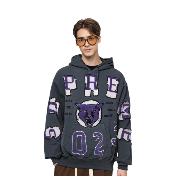 Supreme FW23 WEEK5 WASHED PANTHER HOODED SWEATSHIRT
