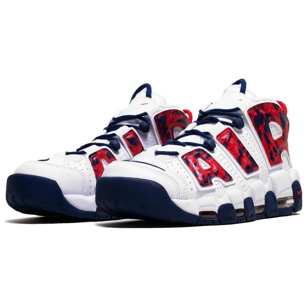 Nike Air More Uptempo red navy camo air