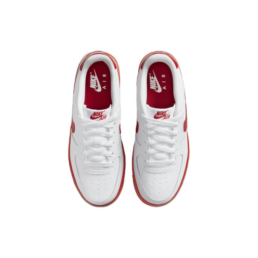 Nike Air Force 1 White Red Sole (GS)