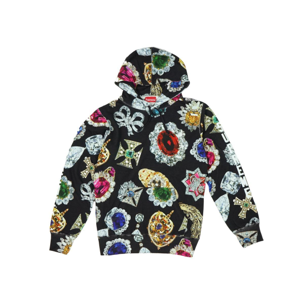 Supreme Jewels Hooded Sweatshirt Black