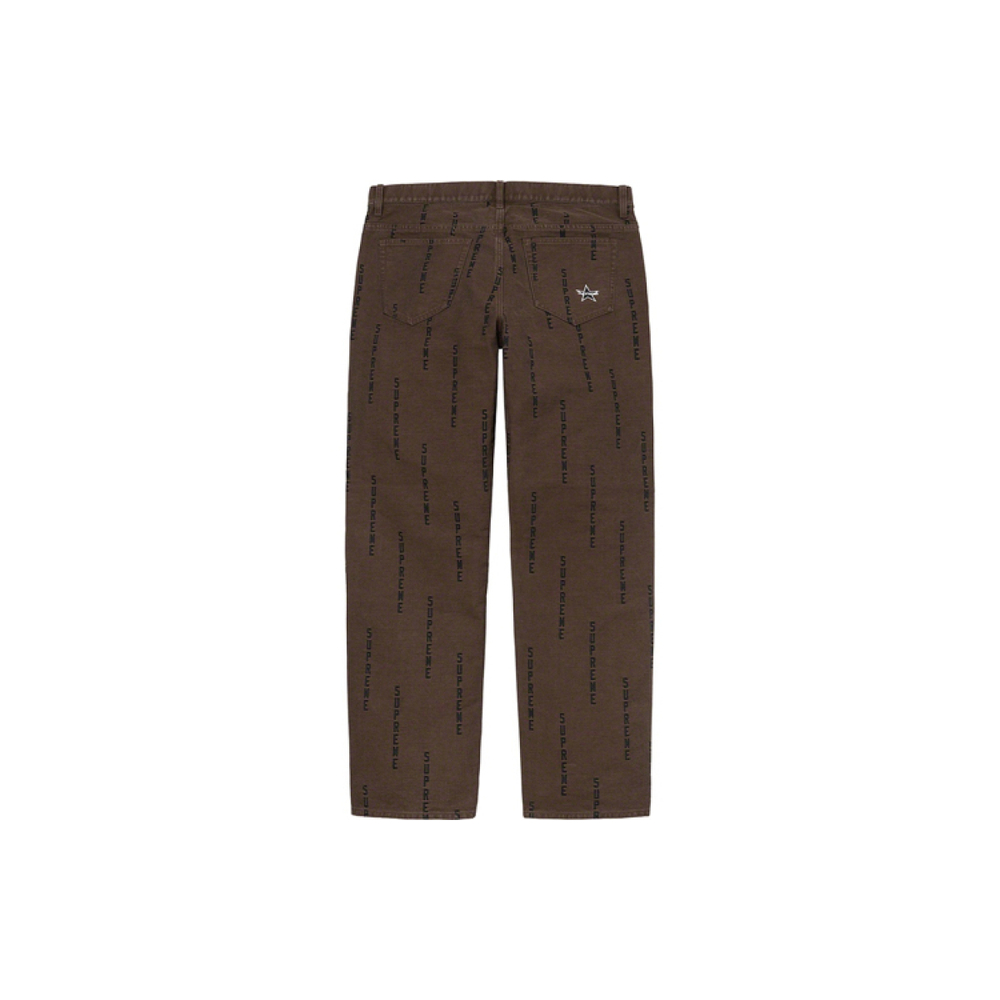Supreme FW20 Week 15 Logo Stripe Jacquard Regular Jean