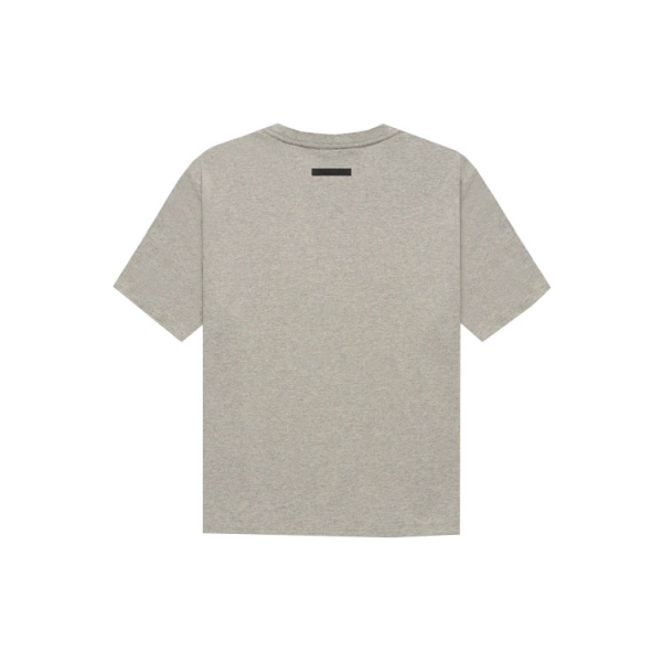Fear of God Essentials FW21 SS Tee Dark Heather Oatmeal Logo T