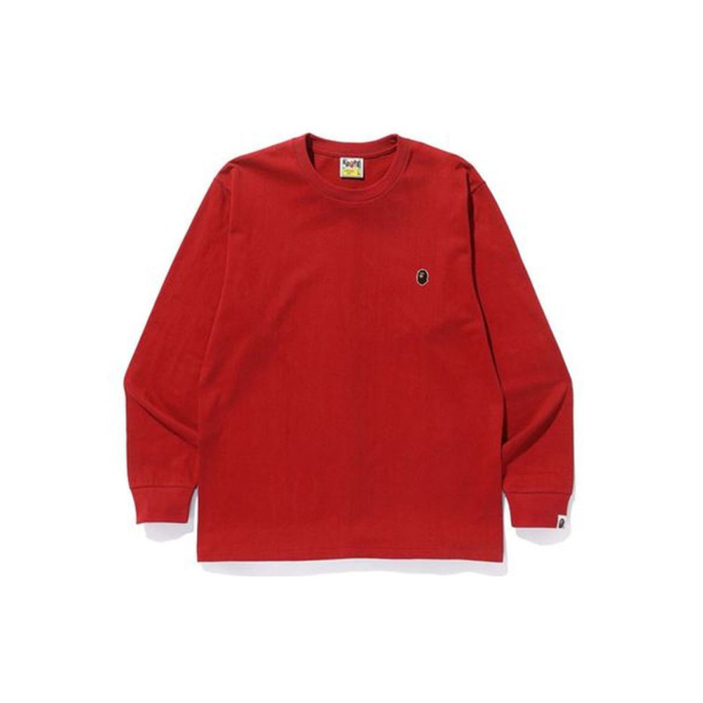 A BATHING APE Head One Point L/s Tee Logo T