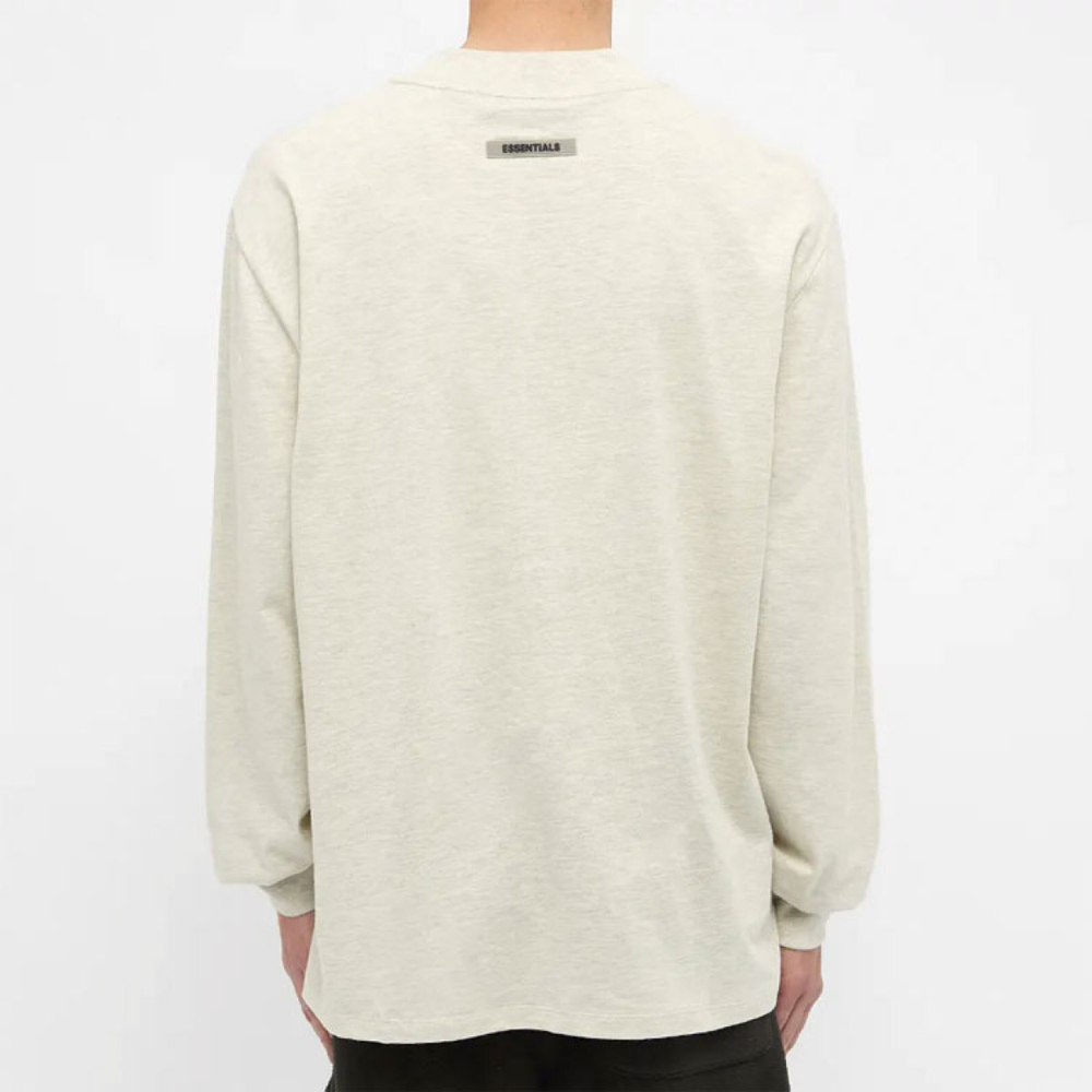 Fear of God Essentials SS20 Boxy Long Sleeves T-Shirt Buttercream/Cream Logo T