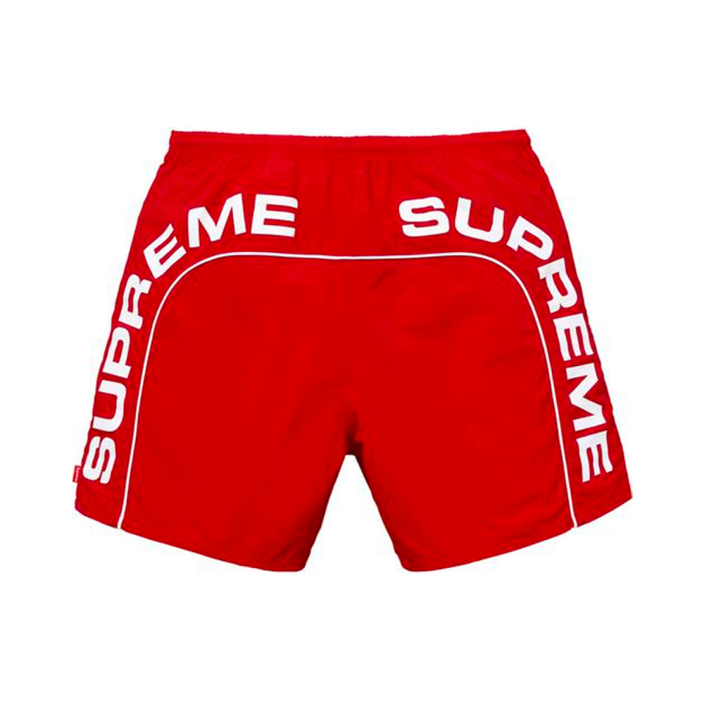 Supreme SS18 Arc Logo Water Short Red Logo