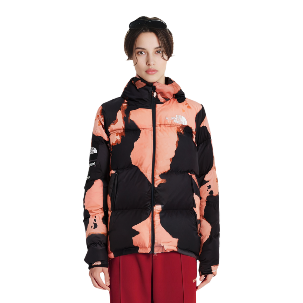 Supreme x /THE NORTH FACE FW21 TNF Bleached Denim Print Nuptse Jacket