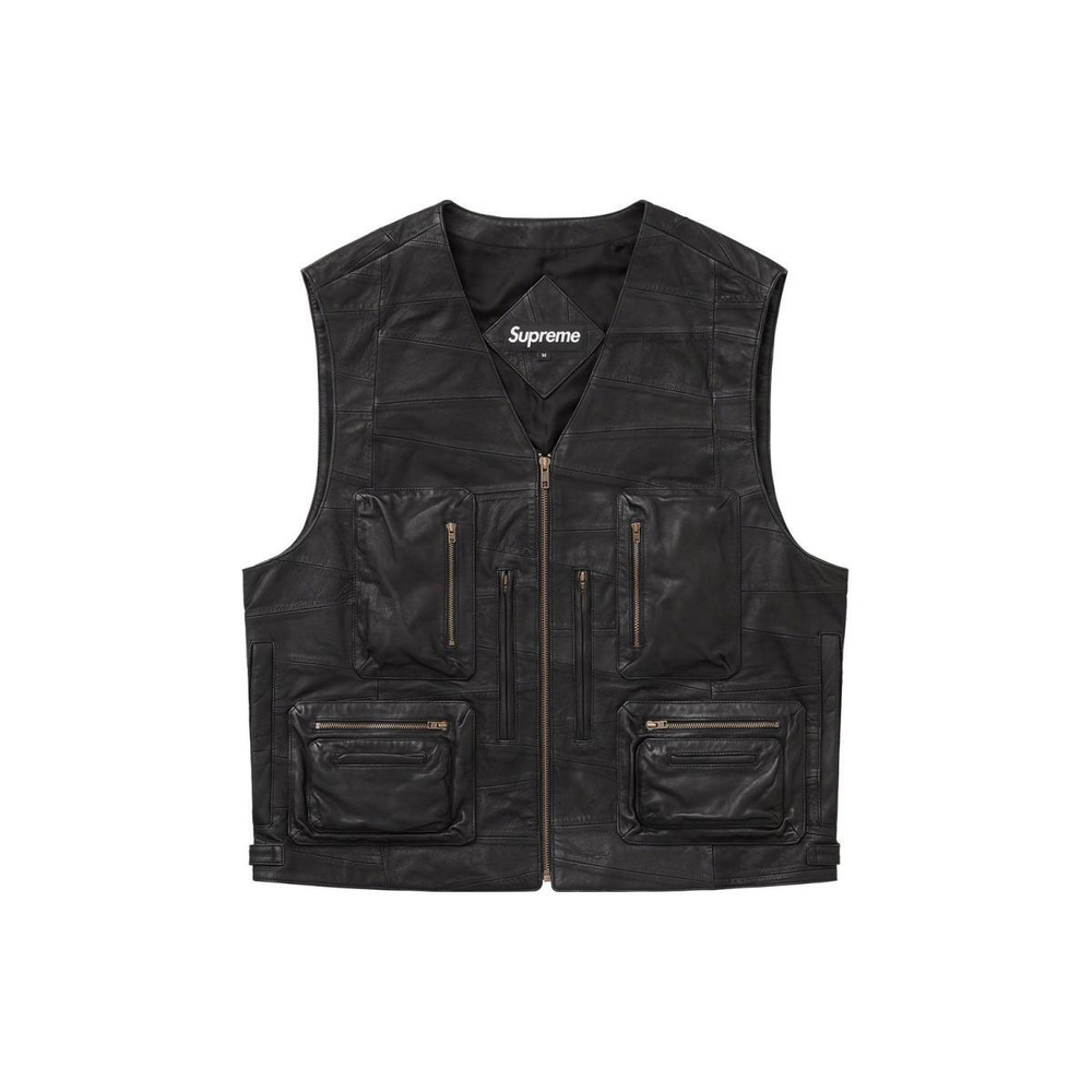 Supreme SS23 Week 4 PATCHWORK LEATHER CARGO VEST V