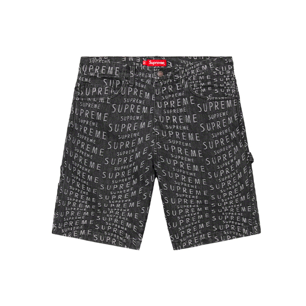 Supreme SS21 Week 18 Warp Jacquard Logos Denim Painter Short