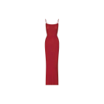 SKIMS SOFT LOUNGE LONG SLIP DRESS BRICK/
