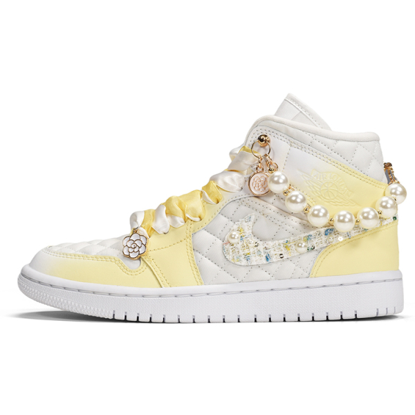 【 】 Jordan Air Jordan 1 Mid "Quilted White"