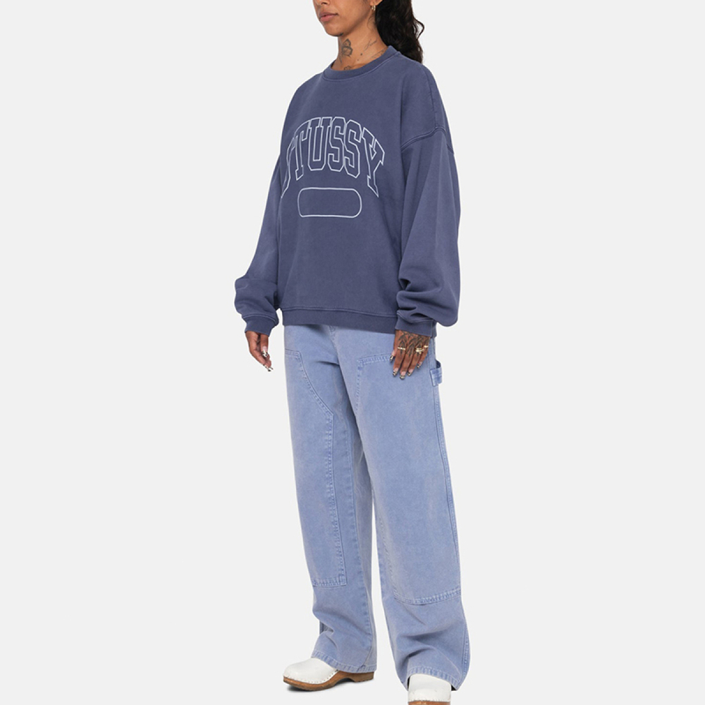 Stussy FW23 VARSITY OVERSIZED CREW Logo