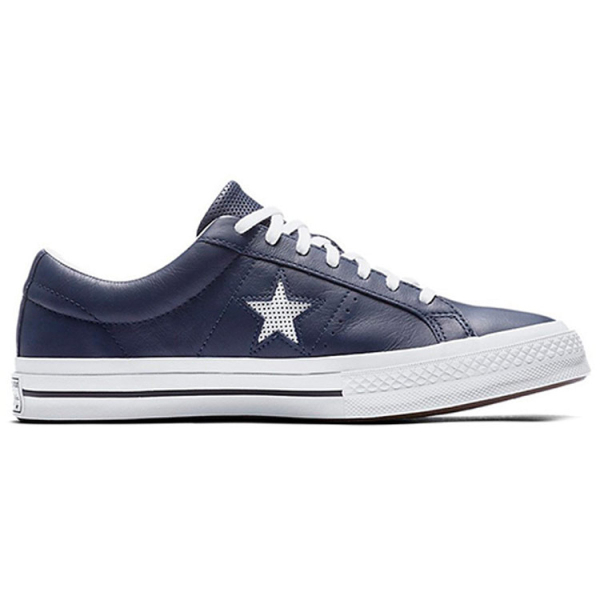 Converse one star Perforated Leather Low Top Navy