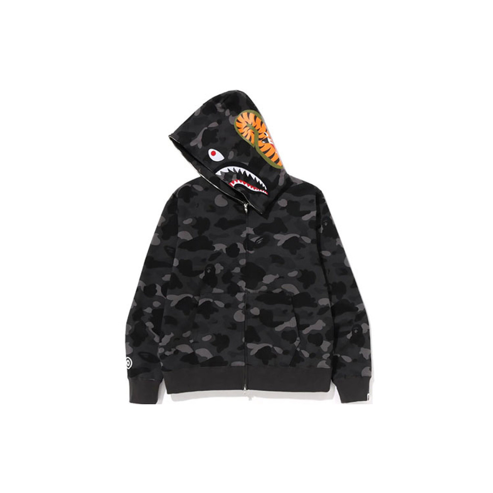 A BATHING APE SS23 Color Camo Shark Full Zip Hoodie