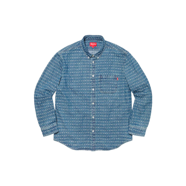 Supreme SS20 Week 5 Jacquard Logos Denim Shirt