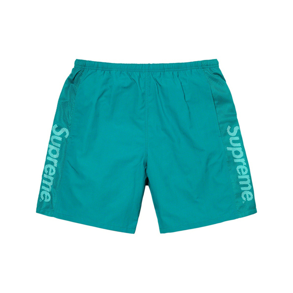 Supreme Week 18 Mesh Panel Water Short Logo