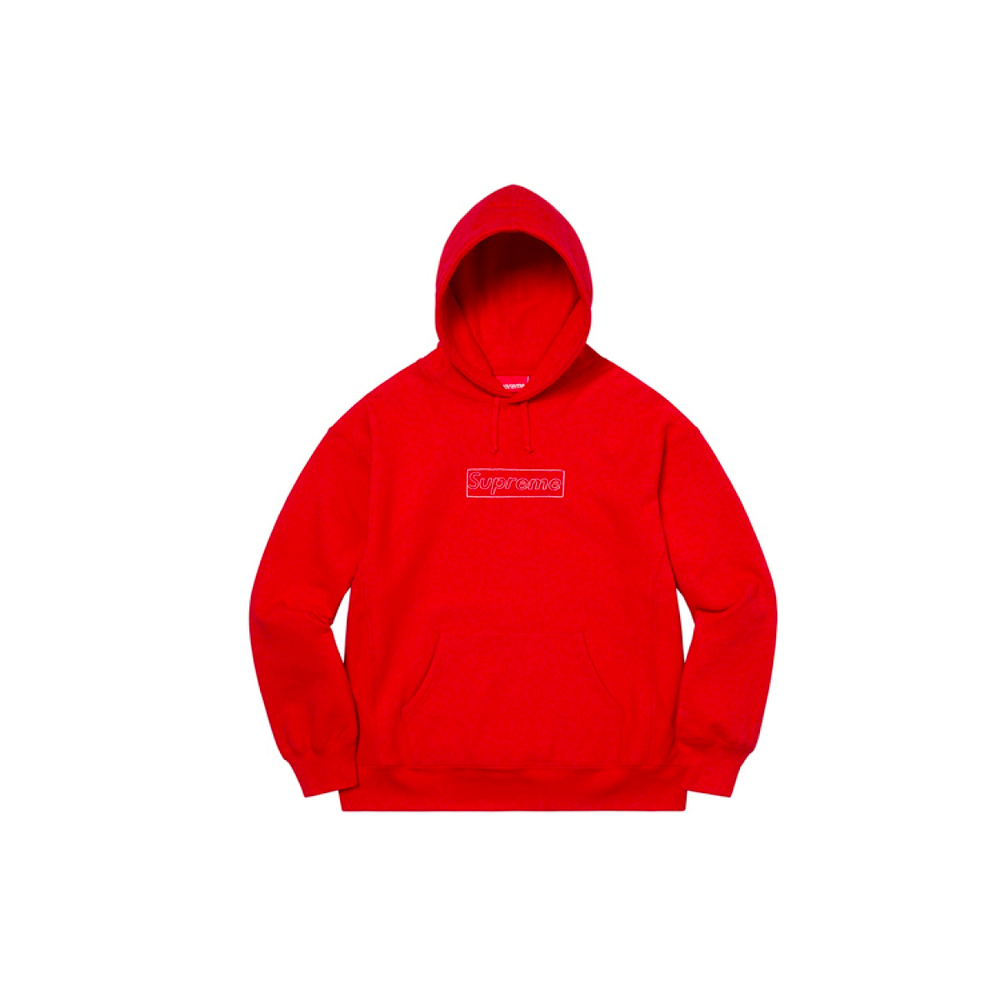 Supreme Week 1 x KAWS Chalk Logo Hooded Sweatshirt Box Logo