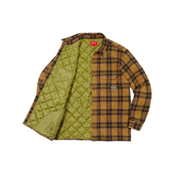 Supreme FW21 Week 12 Quilted Plaid Flannel Shirt