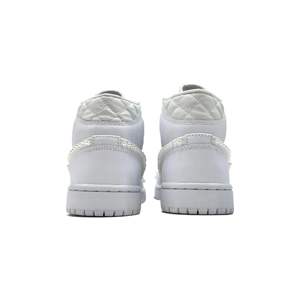 【 】 Jordan Air Jordan 1 Mid Quilted White