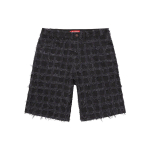 Supreme SS23 WEEK16 FRAYED PATCHWORK BAGGY DENIM SHORT logo